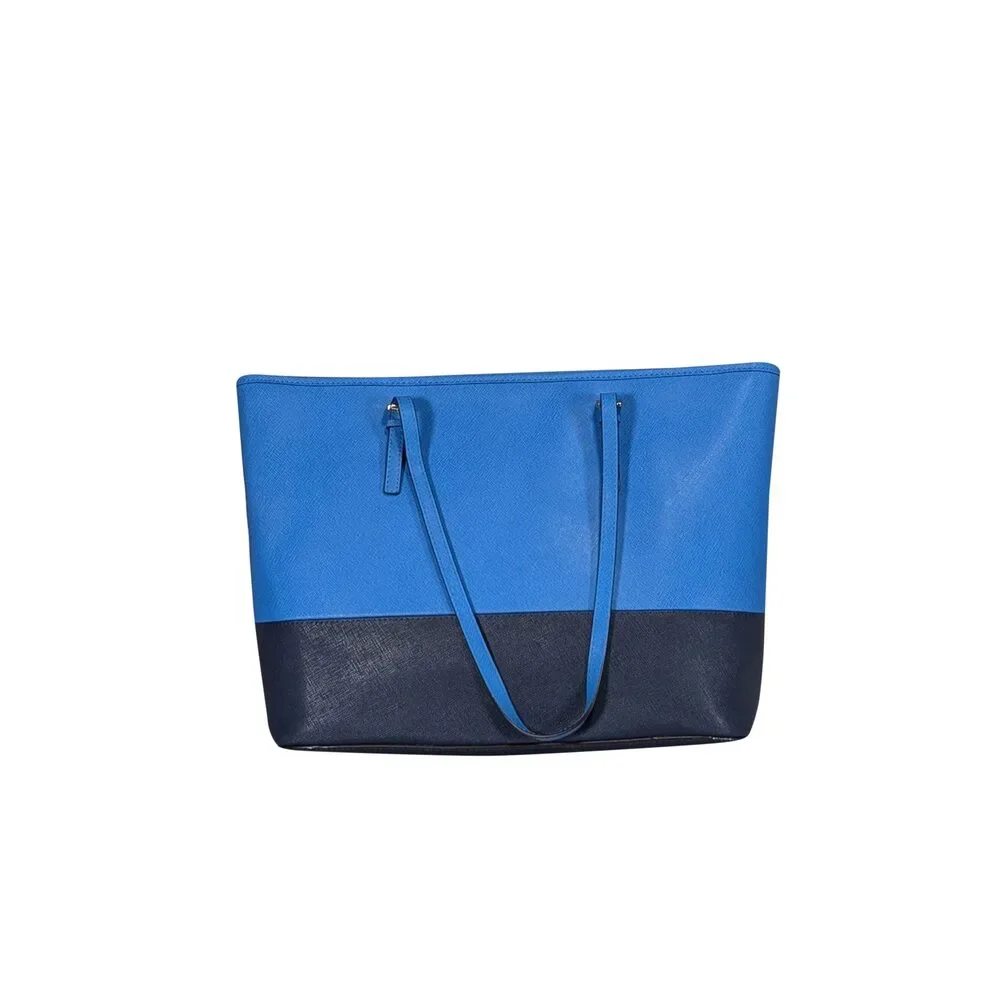 Michael Kors - Blue & Dark Navy Saffiano Leather Tote Bag